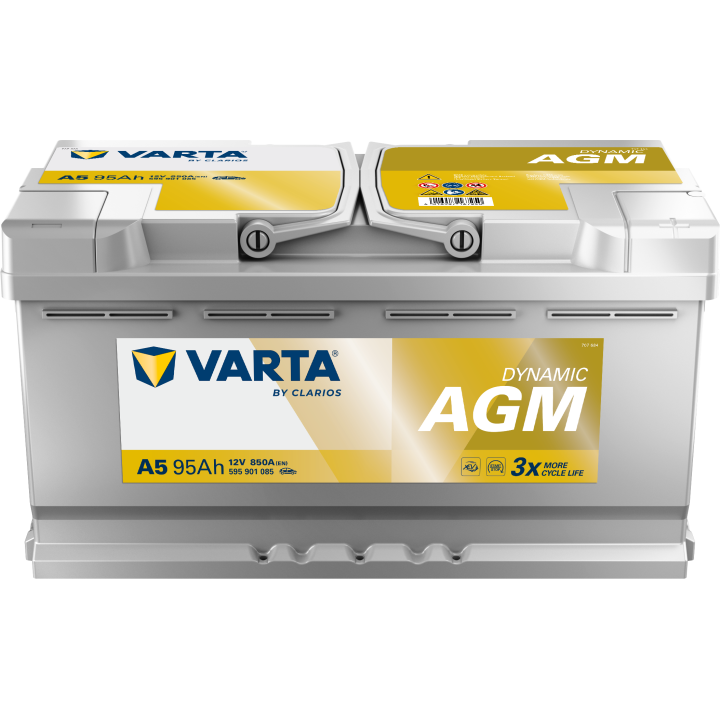 Batteria Start-Stop 95Ah 12V 850A Varta A5 | telebaterias.com