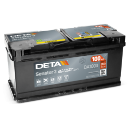 Batteria per auto 100Ah 12V 900A Deta DA1000 | telebaterias.com