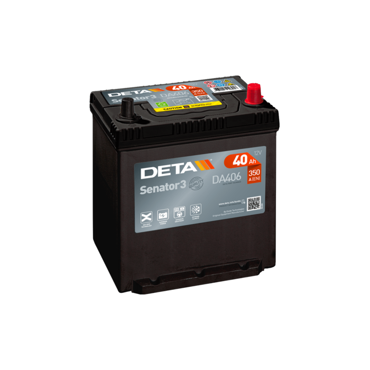Batterie de voiture 40Ah 12V 350A Deta DA406 | telebaterias.com