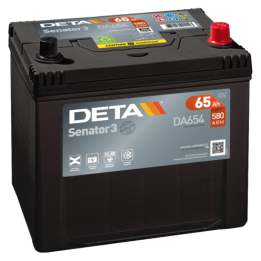 Car battery 65Ah 12V 580A Deta DA654 | telebaterias.com