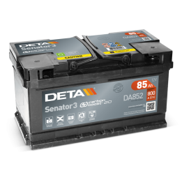 Batteria per auto 85Ah 12V 800A Deta DA852 | telebaterias.com