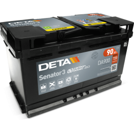 Batterie de voiture 90Ah 12V 720A Deta DA900 | telebaterias.com
