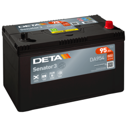 Car battery 95Ah 12V 800A Deta DA954 | telebaterias.com