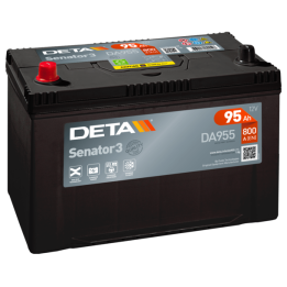 Batería de coche 95Ah 12V 800A Deta DA955 | telebaterias.com