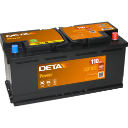 Batería de coche 110Ah 12V 850A Deta DB1100 | telebaterias.com