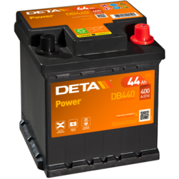 Batteria per auto 44Ah 12V 400A Deta DB440 | telebaterias.com