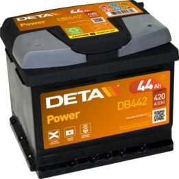 Car battery 44Ah 12V 420A Deta DB442 | telebaterias.com