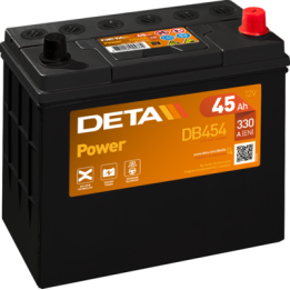 Car battery 45Ah 12V 330A Deta DB454 | telebaterias.com