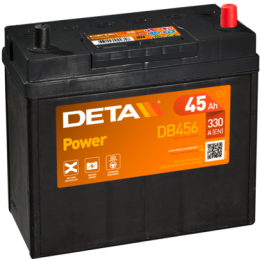 Batería de coche 45Ah 12V 330A Deta DB456 | telebaterias.com
