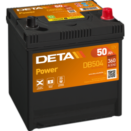 Car battery 50Ah 12V 360A Deta DB504 | telebaterias.com