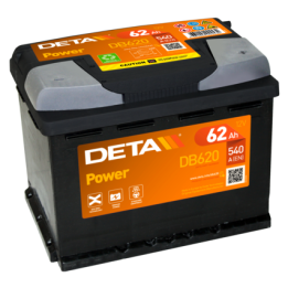 Car battery 62Ah 12V 540A Deta DB620 | telebaterias.com