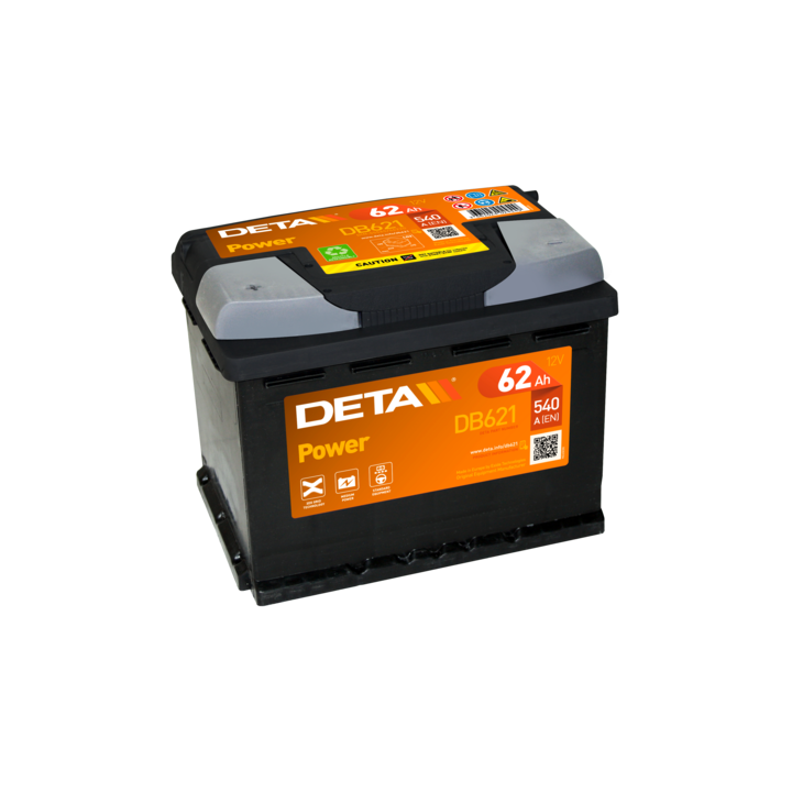 Batteria per auto 62Ah 12V 540A Deta DB621 | telebaterias.com