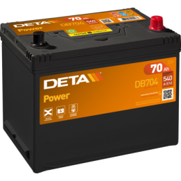 Car battery 70Ah 12V 540A Deta DB704 | telebaterias.com