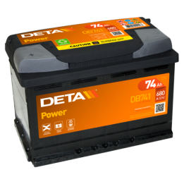 Batteria per auto 74Ah 12V 680A Deta DB741 | telebaterias.com