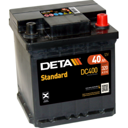 Car battery 40Ah 12V 320A Deta DC400 | telebaterias.com