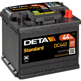 Batterie de voiture 44Ah 12V 360A Deta DC440 | telebaterias.com