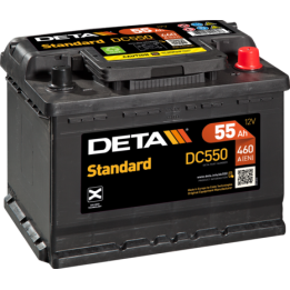 Batterie de voiture 55Ah 12V 460A Deta DC550 | telebaterias.com