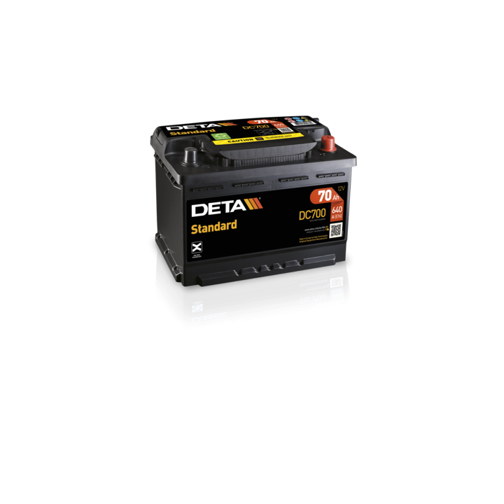 Batteria per auto 70Ah 12V 640A Deta DC700 | telebaterias.com