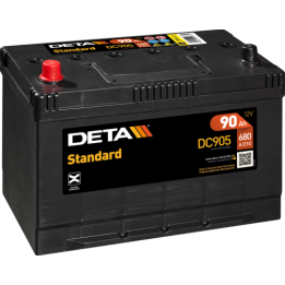 Batteria per auto 90Ah 12V 680A Deta DC905 | telebaterias.com