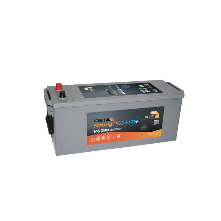 Truck battery 140Ah 12V 800A Deta DE1403 | telebaterias.com