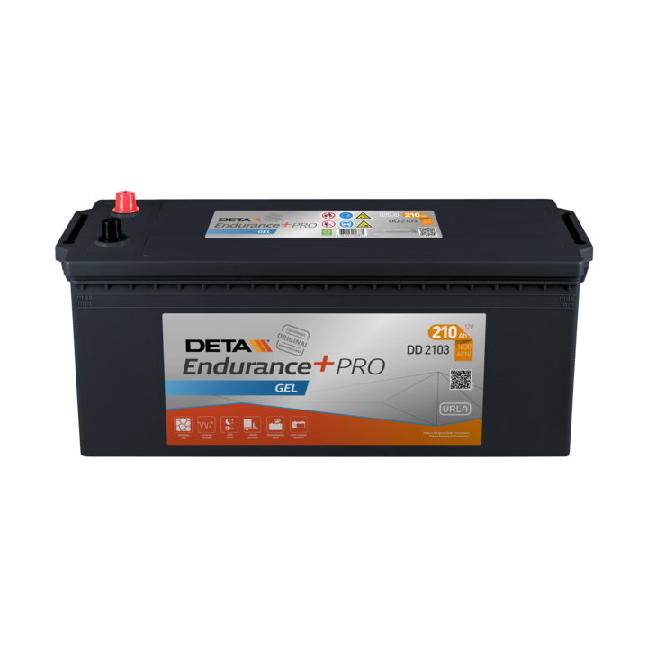 Batería de camión 210Ah 12V 1030A Deta DD2103 | telebaterias.com