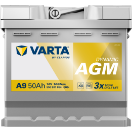 Batteria Start-Stop 50Ah 12V 540A Varta A9 | telebaterias.com