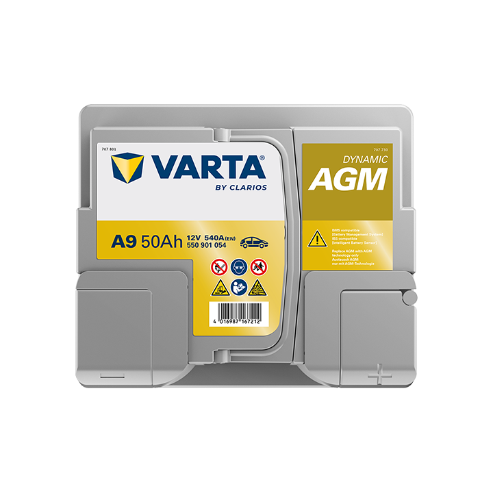 Batería Start-Stop 50Ah 12V 540A Varta A9 | telebaterias.com