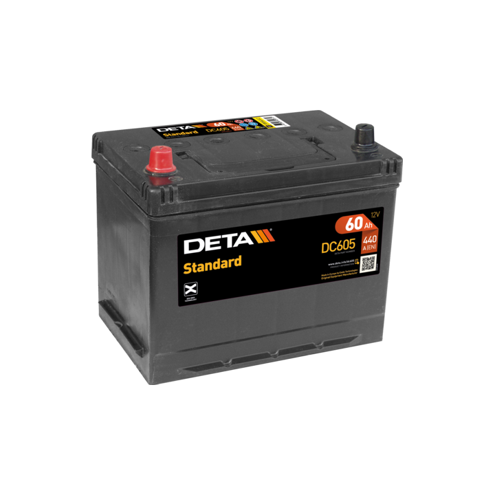 Batteria per auto 60Ah 12V Deta DC605 | telebaterias.com