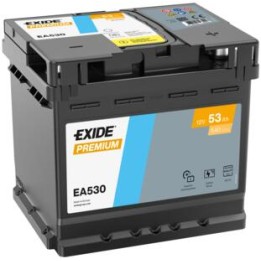 Autobatterie 53Ah 12V 540A Exide EA530 | telebaterias.com