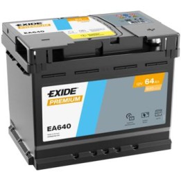 Autobatterie 64Ah 12V 640A Exide EA640 | telebaterias.com