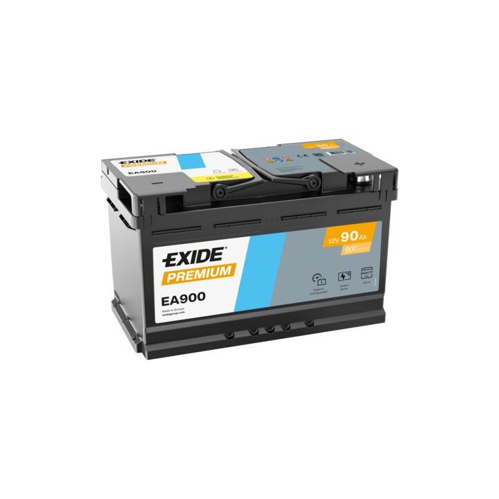 Batteria per auto 90Ah 12V 720A Exide EA900 | telebaterias.com
