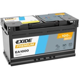 Car battery 100Ah 12V 900A Exide EA1000 | telebaterias.com