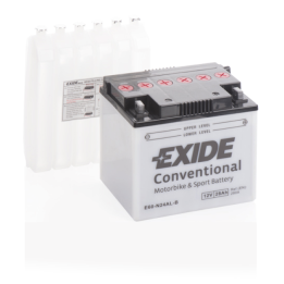 Motorcycle battery 28Ah 12V 280A Exide E60-N24AL-B | telebaterias.com