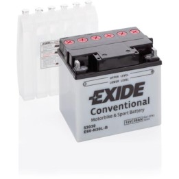 Batería de moto 30Ah 12V 300A Exide E60-N30L-B | telebaterias.com