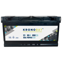 Caravan battery 95Ah 12V 850A Kronobat DP-95-AGM | telebaterias.com