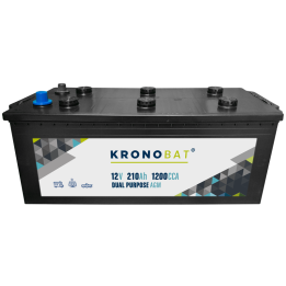 Batteria per caravan 210Ah 12V 1200A Kronobat DP-210-AGM | telebaterias.com