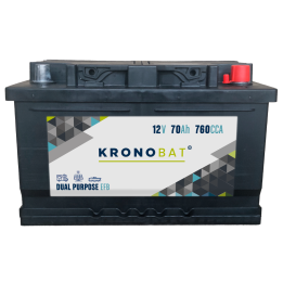Wohnwagenbatterie 70Ah 12V 760A Kronobat DP-70-EFB | telebaterias.com