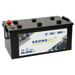 Batteria per caravan 240Ah 12V 1050A Kronobat DP-240-EFB | telebaterias.com