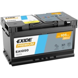 Batería de coche 105Ah 12V 850A Exide EA1050 | telebaterias.com