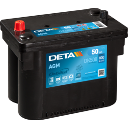 Start-Stop battery 50Ah 12V 800A Deta DK508 | telebaterias.com