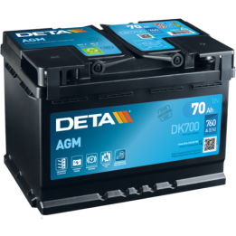 Batería Start-Stop 70Ah 12V 760A Deta DK700 | telebaterias.com