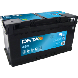 Start-Stop battery 95Ah 12V 850A Deta DK950 | telebaterias.com