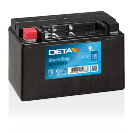 Batteria ausiliaria 9Ah 12V 120A Deta DK091 | telebaterias.com