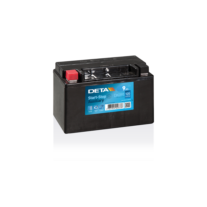 Batteria ausiliaria 9Ah 12V 120A Deta DK091 | telebaterias.com