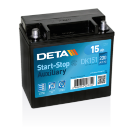 Auxiliary battery 15Ah 12V 200A Deta DK151 | telebaterias.com
