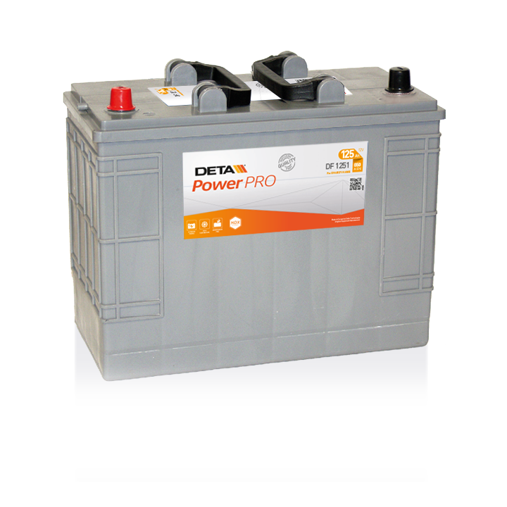 Batteria per camion 125Ah 12V 850A Deta DF1251 | telebaterias.com