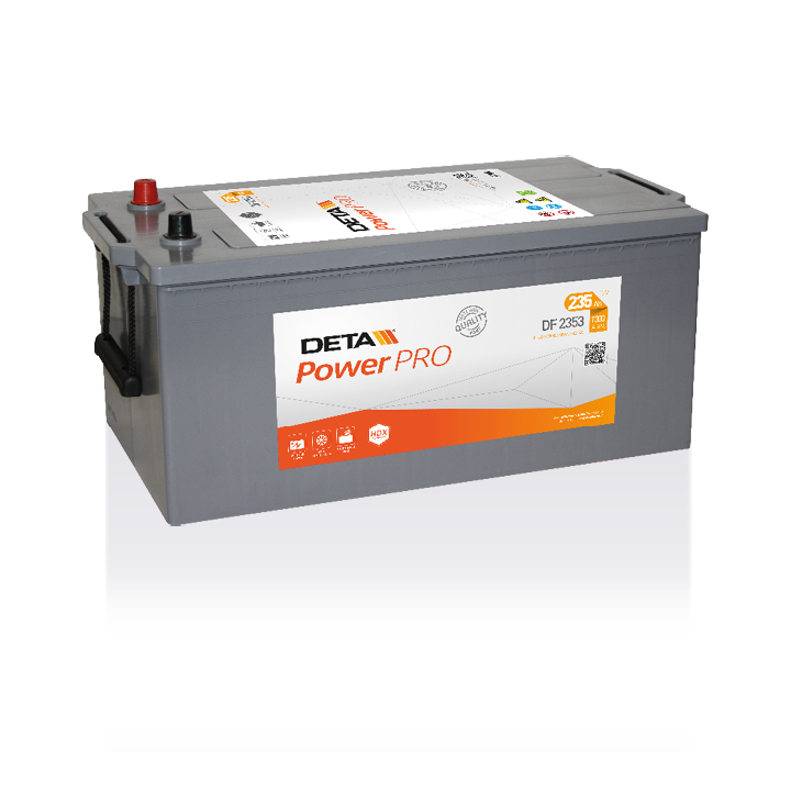 Batería de camión 235Ah 12V 1300A Deta DF2353 | telebaterias.com