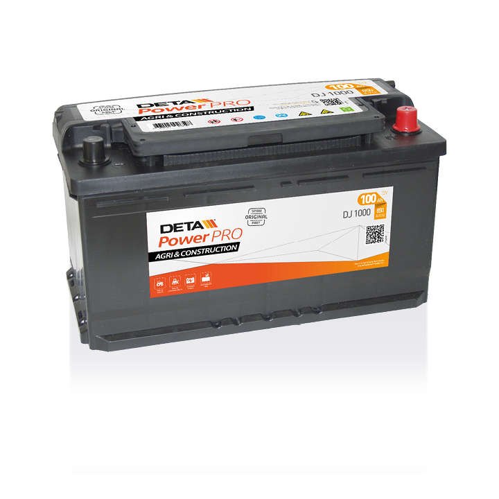 Batteria per camion 100Ah 12V 850A Deta DJ1000 | telebaterias.com