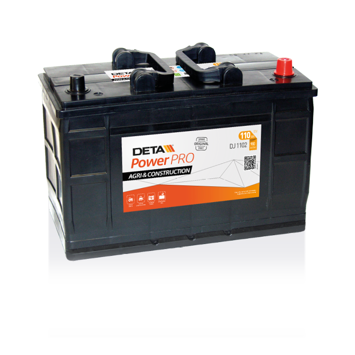 Batería de camión 110Ah 12V 900A Deta DJ1102 | telebaterias.com