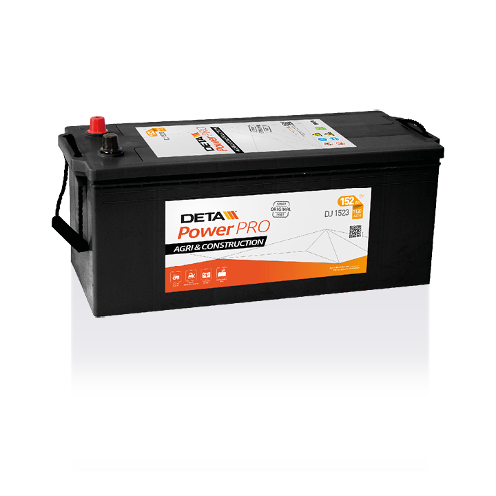 Truck battery 152Ah 12V 1130A Deta DJ1523 | telebaterias.com